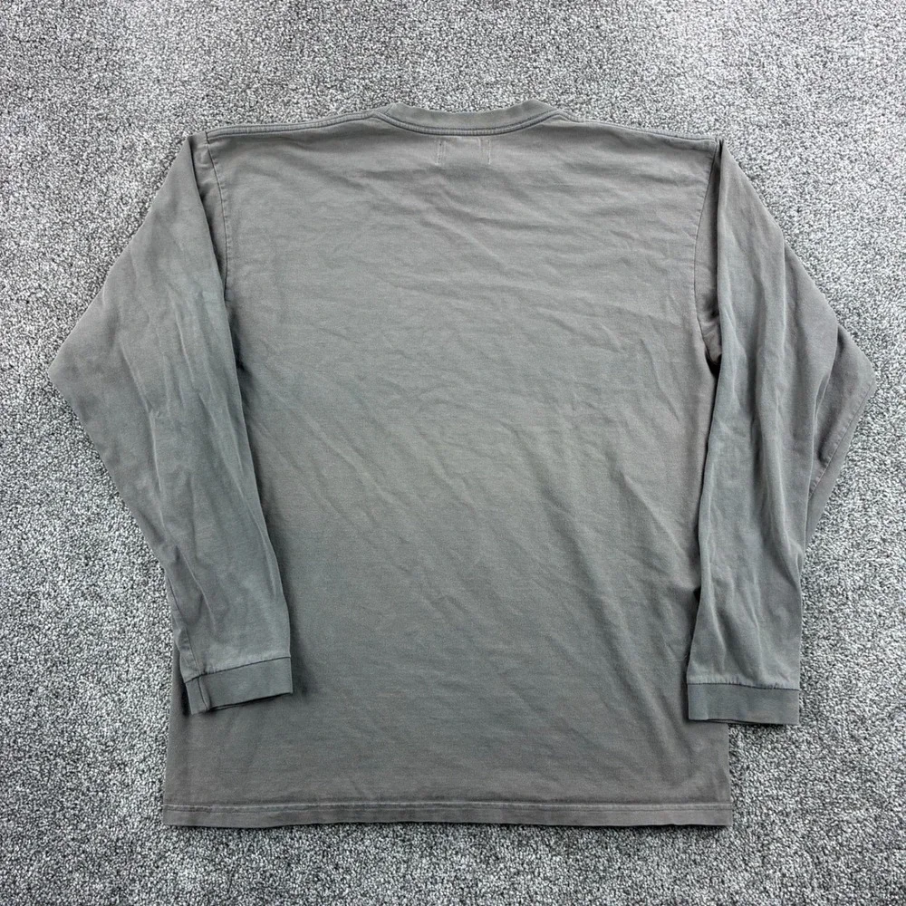 Vintage Jordan Shirt Mens Large Gray Cotton Jumpman Logo Long Sleeve